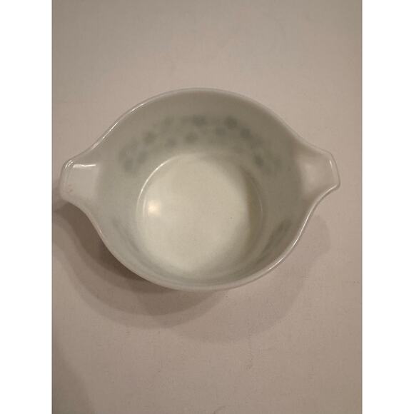 Vintage Pyrex 474-B Casserole Dish Spring Blossom White Green 1.5qt - Picture 3 of 7